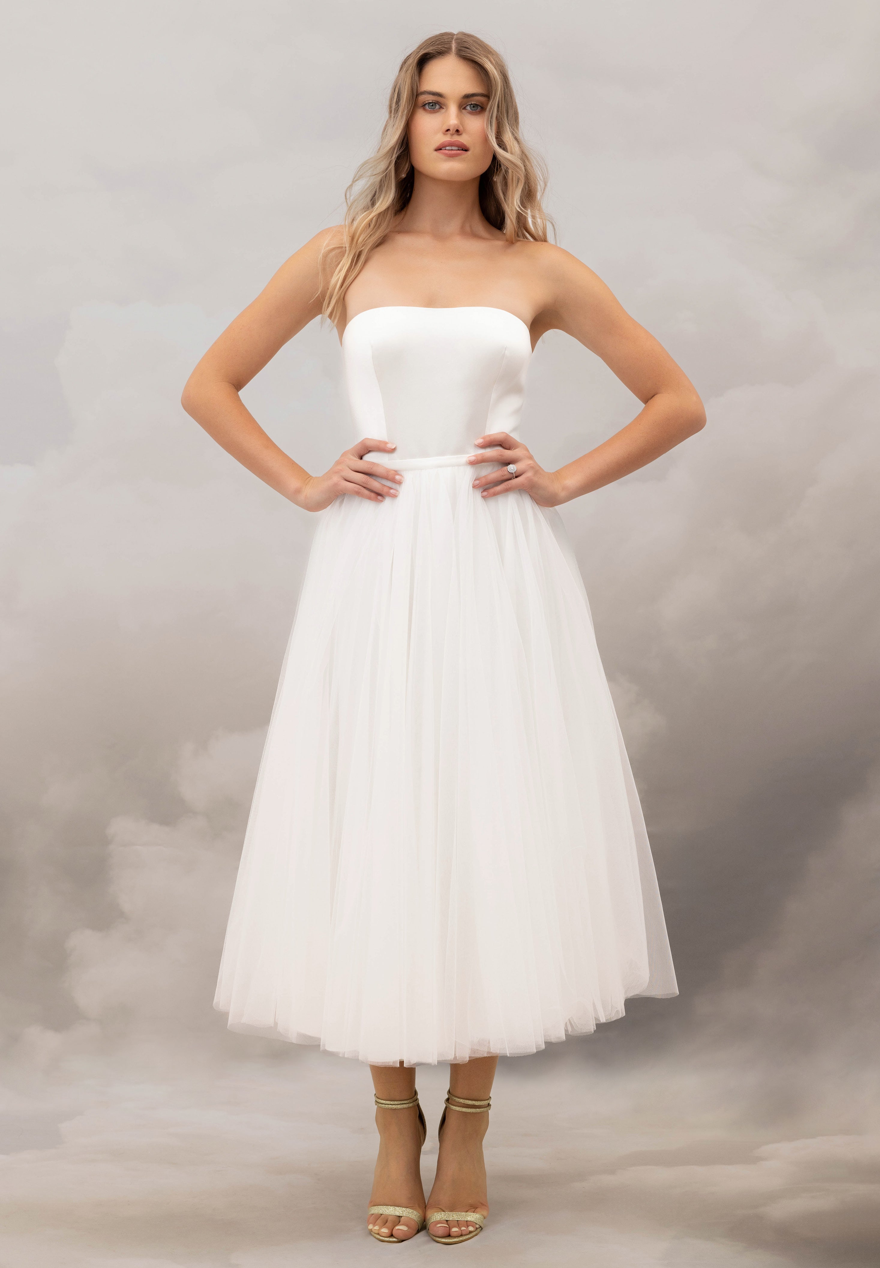 Talulla Skirt | Tea Length Tulle Bridal Skirt | Catherine Deane