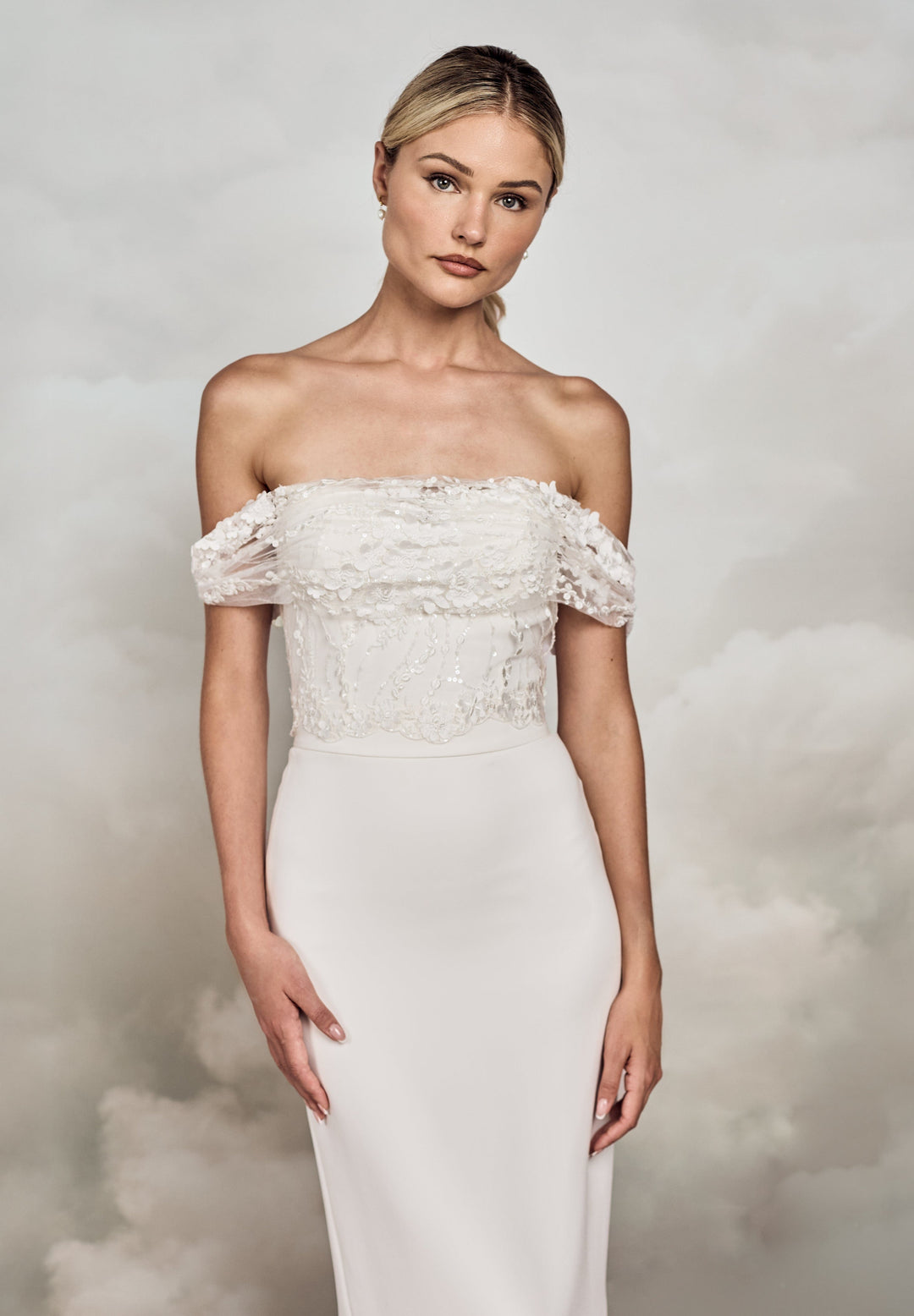 Begonia Overlay Top | 3D Flower Lace Bridal Separates Top | Catherine Deane US4 Begonia Overlay Top | 3D Flower Lace Bridal Separates Top | Catherine Deane US4