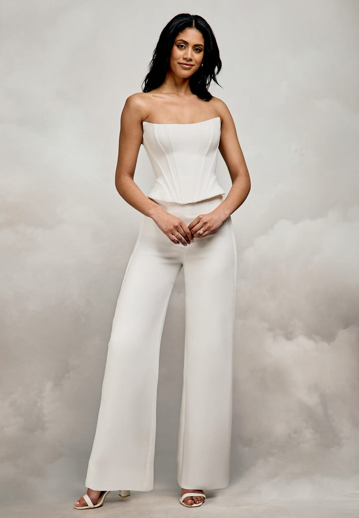 Elvira Corset Crepe | Drop Waist Crepe Bridal Corset | Catherine