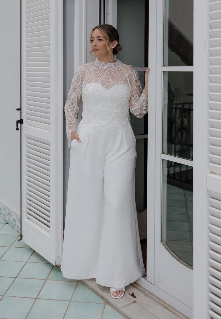 Alexis Trousers | Wide Leg Bridal Trousers