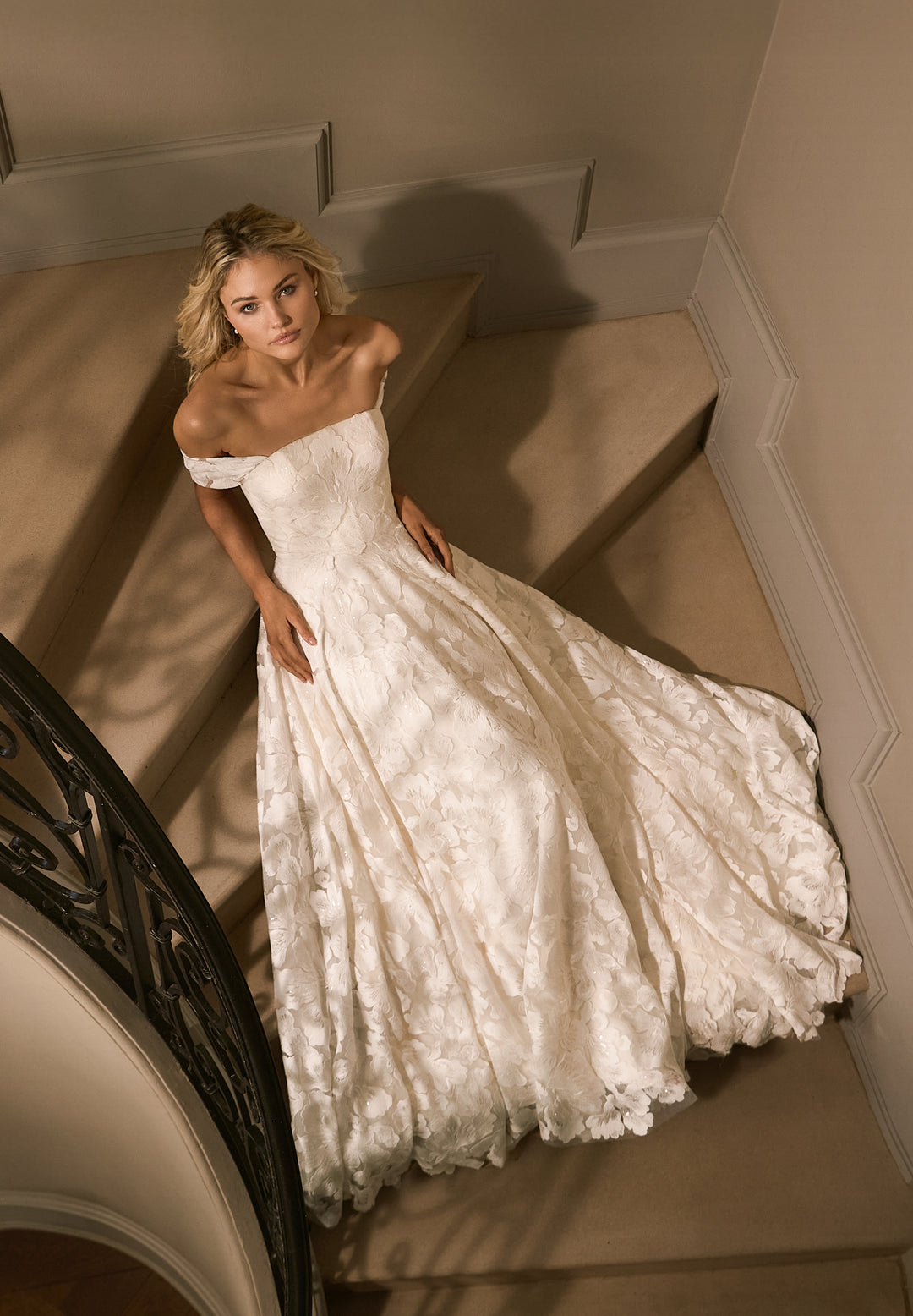 Delaney Gown | Flower Lace Ballgown Wedding Dress