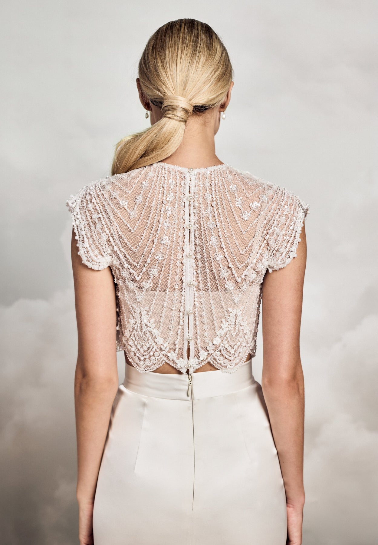 Devyn Top | Beaded Floral Lace Bridal Separates Top | Catherine Deane Devyn Top | Beaded Floral Lace Bridal Separates Top | Catherine Deane