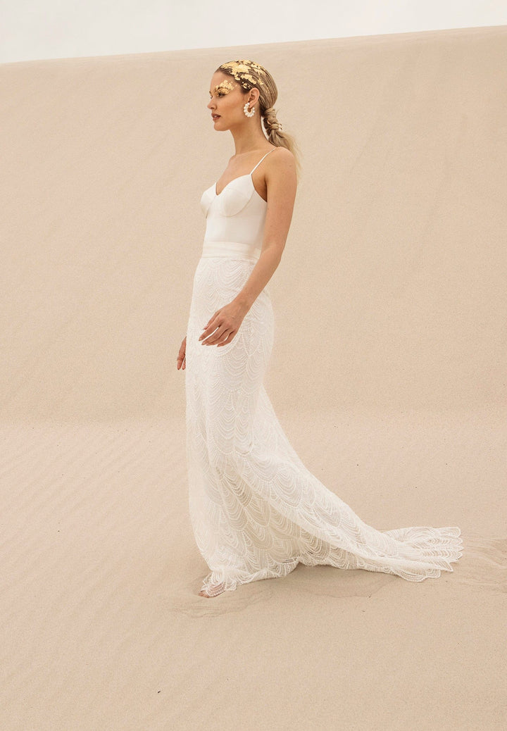 CATHERINE DEANEキャサリンディーンドレス　ロングドレス　ブライダル Dora Gown | Satin Wedding Gown | Catherine Deane – Catherine Deane US