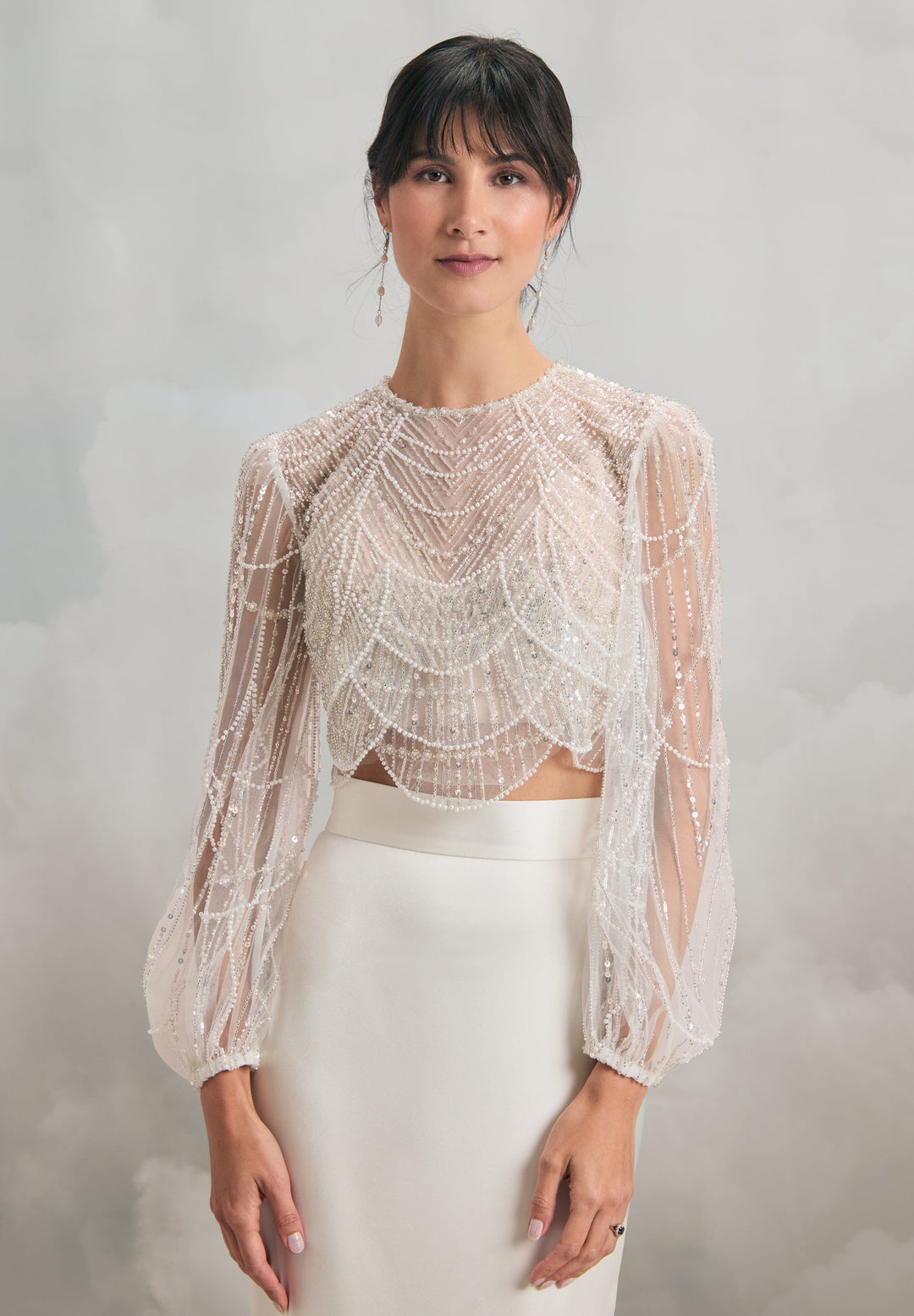 beaded topper for wedding dress Beaded Lace Bridal Top – Wedding Dress Topper