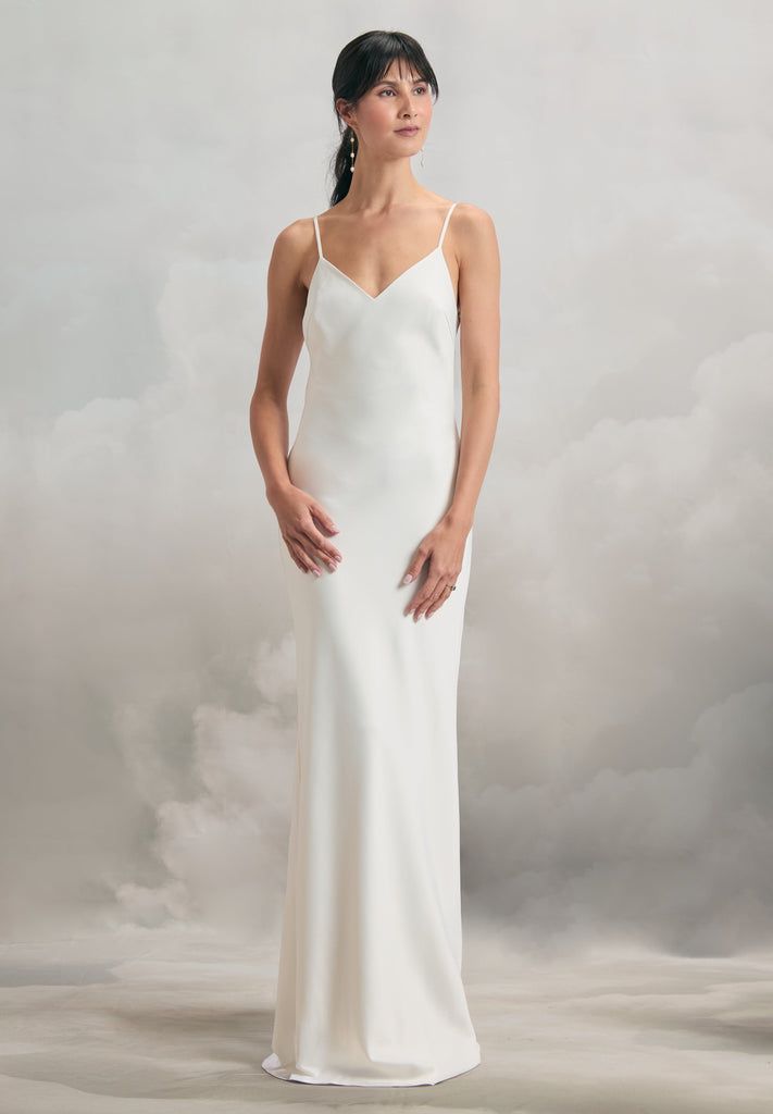 crepe material bridesmaid dresses Flutter Sleeve Crepe Bridesmaid Dress