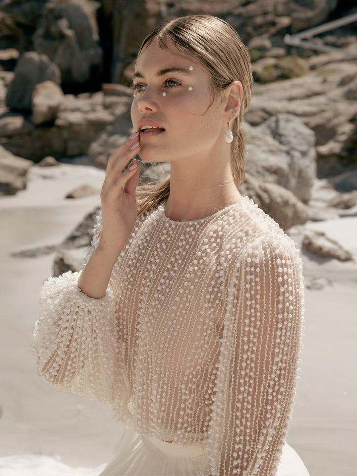 CATHERINE DEANE ROSALIND TOP ビーズ刺繡トップ Rosalind Topper – Catherine Deane US